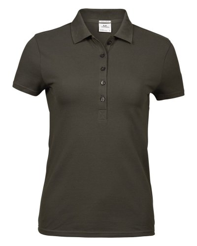 Polo donna Luxury Stretch Dark Olive