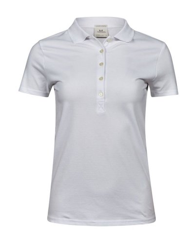 Polo donna Luxury Stretch White