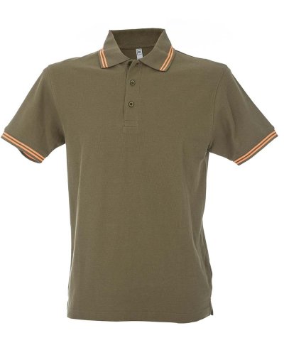 Polo Paris Man Army green/orange