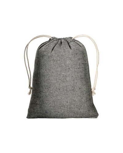 Sacchetto regalo in cotone riciclato Nero