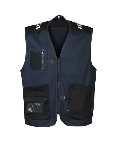 Gilet multitasche elasticizzato Kenia Navy