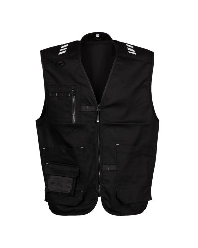 Gilet multitasche elasticizzato Kenia Black