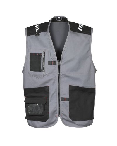 Gilet multitasche elasticizzato Kenia Grey