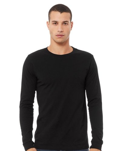 T-shirt Unisex Maniche Lunghe Jersey Black