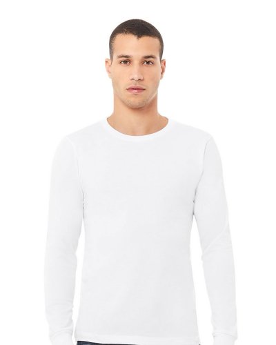 T-shirt Unisex Maniche Lunghe Jersey White