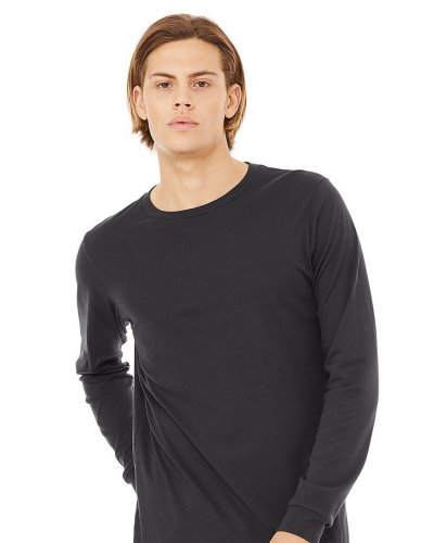 T-shirt Unisex Maniche Lunghe Jersey Dark Grey