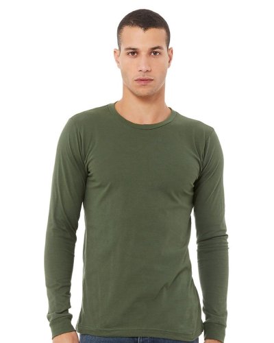 T-shirt Unisex Maniche Lunghe Jersey Military Green