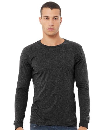 T-shirt Unisex Maniche Lunghe Jersey Dark Grey Heather