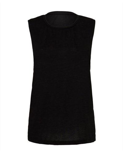 Tank Top Flowy Scoop Muscle Black