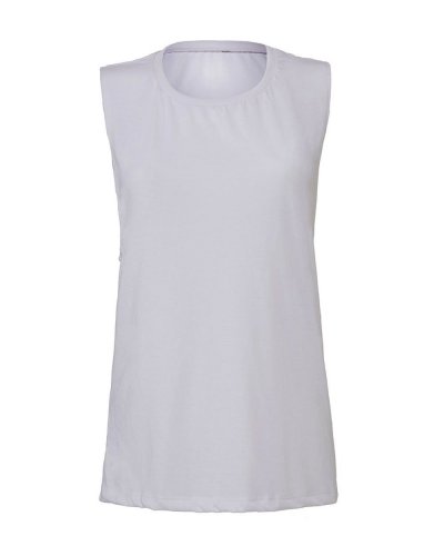 Tank Top Flowy Scoop Muscle White