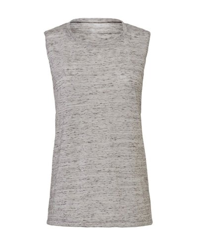 Tank Top Flowy Scoop Muscle White Marble