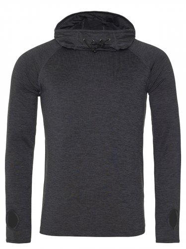 Mens Cool Cowl Neck Top Navy Melange