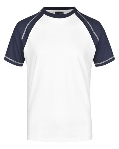 Men's Raglan-T White/Navy