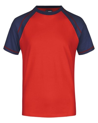 Men's Raglan-T Red/Navy