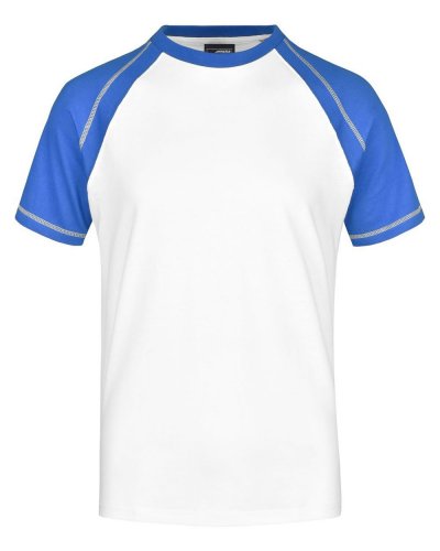 Men's Raglan-T White/Royal