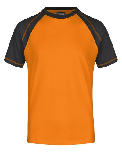 Men's Raglan-T Orange/black