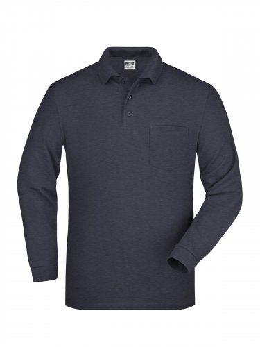 Polo PiquÃ© Long-Sleeved Black