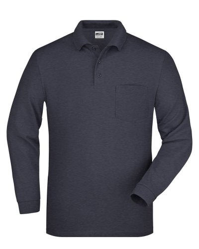 Polo PiquÃ© Long-Sleeved Anthracite