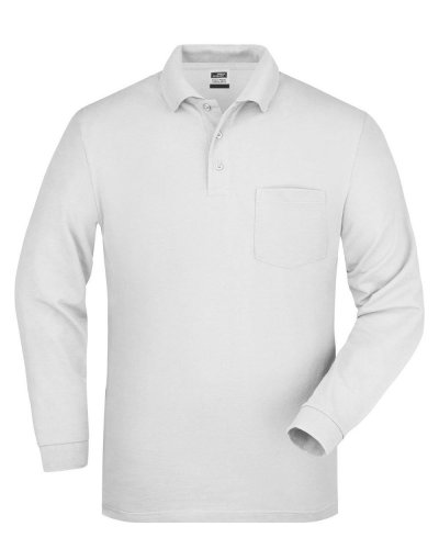 Polo PiquÃ© Long-Sleeved White