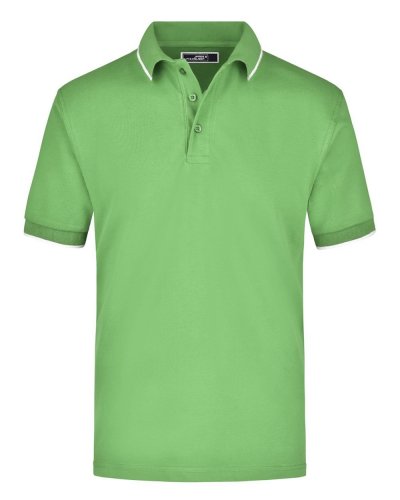 Polo Tipping Lime Green/White