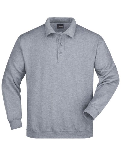 Polo Sweat Heavy Grey Heather