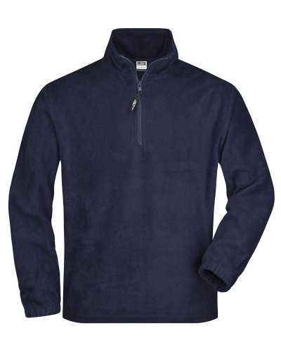 Pile uomo mezza zip anti pilling Fleece James & Nicholson Navy
