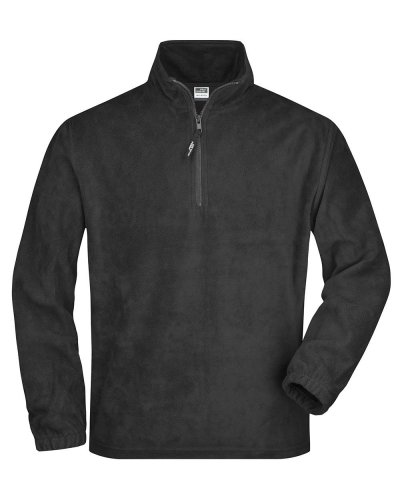 Pile uomo mezza zip anti pilling Fleece James & Nicholson Dark Grey