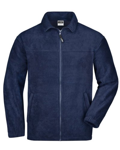Pile uomo zip intera Fleece James & Nicholson Navy