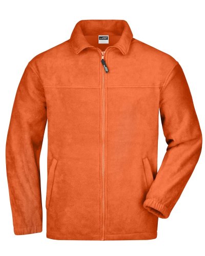 Pile uomo zip intera Fleece James & Nicholson Orange