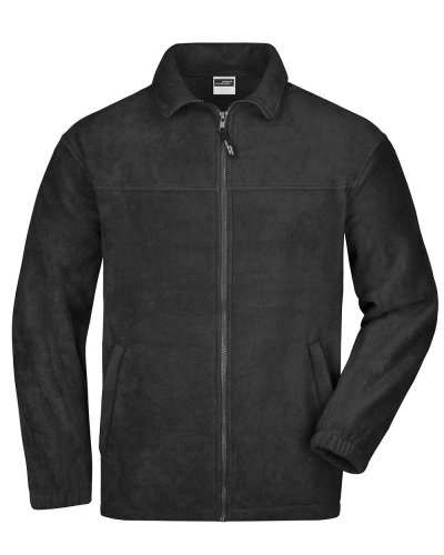 Pile uomo zip intera Fleece James & Nicholson Black