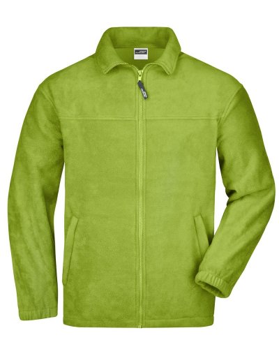 Pile uomo zip intera Fleece James & Nicholson Lime Green
