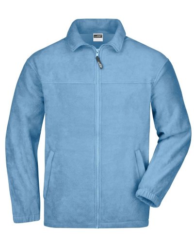 Pile uomo zip intera Fleece James & Nicholson Light Blue