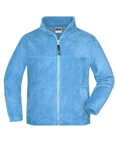 Pile bambino zip intera Fleece James & Nicholson Light Blue