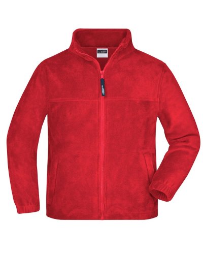 Pile bambino zip intera Fleece James & Nicholson Red