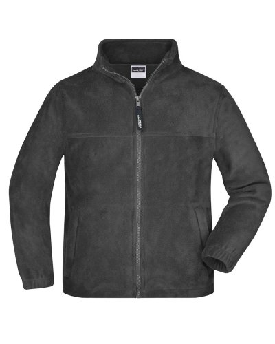 Pile bambino zip intera Fleece James & Nicholson Dark Grey