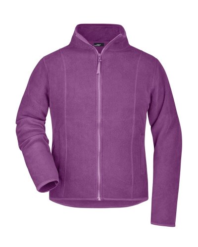 Pile donna zip intera Microfleece James & Nicholson Purple
