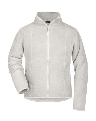 Pile donna zip intera Microfleece James & Nicholson Off-white