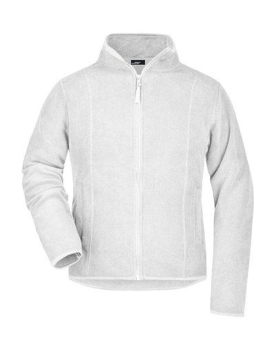 Pile donna zip intera Microfleece James & Nicholson White
