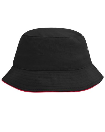 Fisherman Piping Hat Black/red