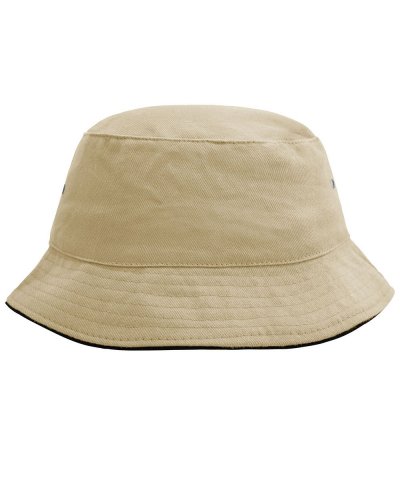 Fisherman Piping Hat Khaki/Black