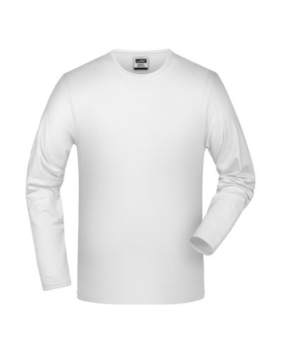 T-shirt manica lunga elastic t White