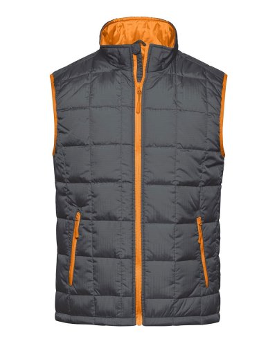 Gilet imbottito uomo padded light Carbon / Orange