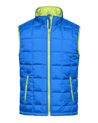 Gilet imbottito uomo padded light Aqua/lime-green