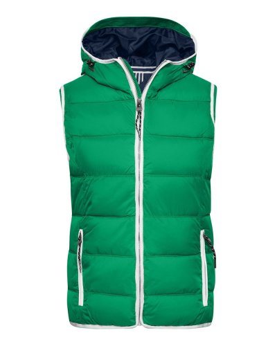 Ladies' Maritime Vest Irish Green/White