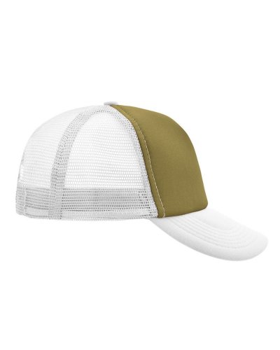 Cappellino a 5 pannelli Mesh Cap Olive/white