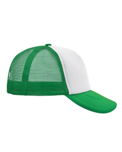 Cappellino a 5 pannelli Mesh Cap White/fern-green