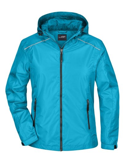 Ladies' Rain Jacket Turquoise/iron-grey