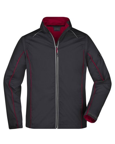 Men's Zip-Off Softshell Jacket Black/Red