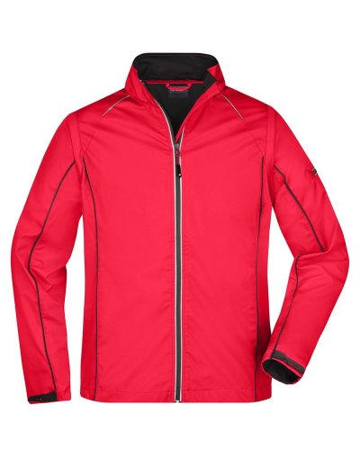 Men's Zip-Off Softshell Jacket Red/Black