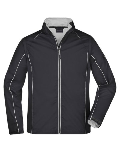 Men's Zip-Off Softshell Jacket Black/Silver